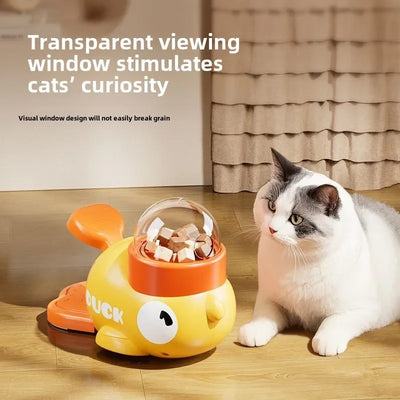 Pet Snack Feeder Dog Food Dispenser Automatic Feeder Puppy Cartoon Duck Design Used to Train Dogs Accessories Cats Cat Supplies