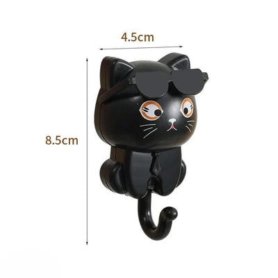 Kitten Hooks Cartoon Cats Gravities Induction Decorative Hooks Storage Racks for Keys Umbrellas Towels Adhesive Hooks Home Items