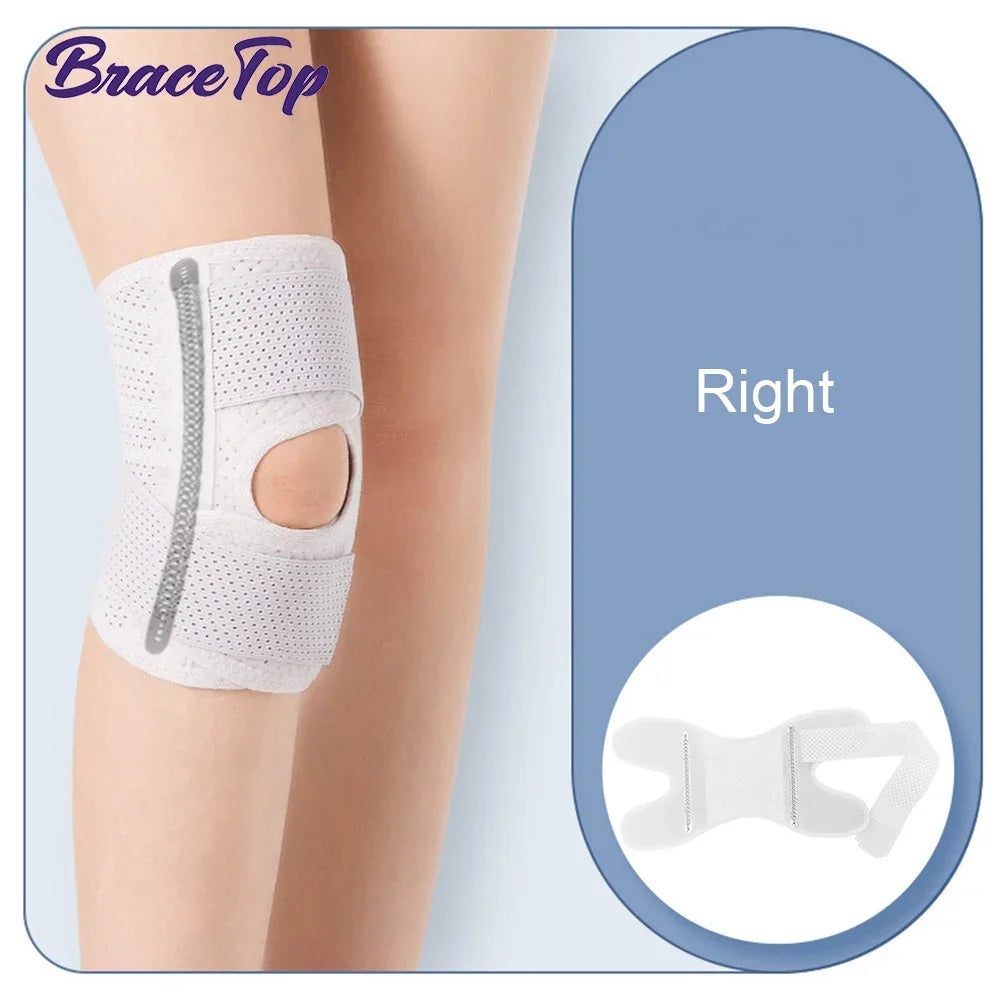 Knee Brace with Side Stabilizers Relieve Meniscus Tear Knee Pain ACL MCL Arthritis,Joint Pain,Breathable Adjustable Knee Support
