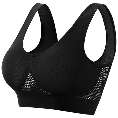 Breathable Sports Bra Top Fitness Women Brassiere Removable Padded Sport Bra Running Gym Seamless Push Up Bras