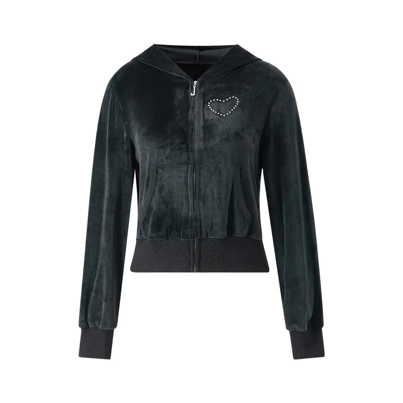 Women Velvet Coats Casual Gothic Grunge Y2K Aesthetic Clothes Zip Up Hooded Sweatshirt Jackets  Autumn Outerwear