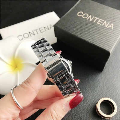 New High-end Stainless Steel Watches for Women Luxury Rhinestone Quartz Watch Elegant Ladies Watches Suitable For Daily Wear
