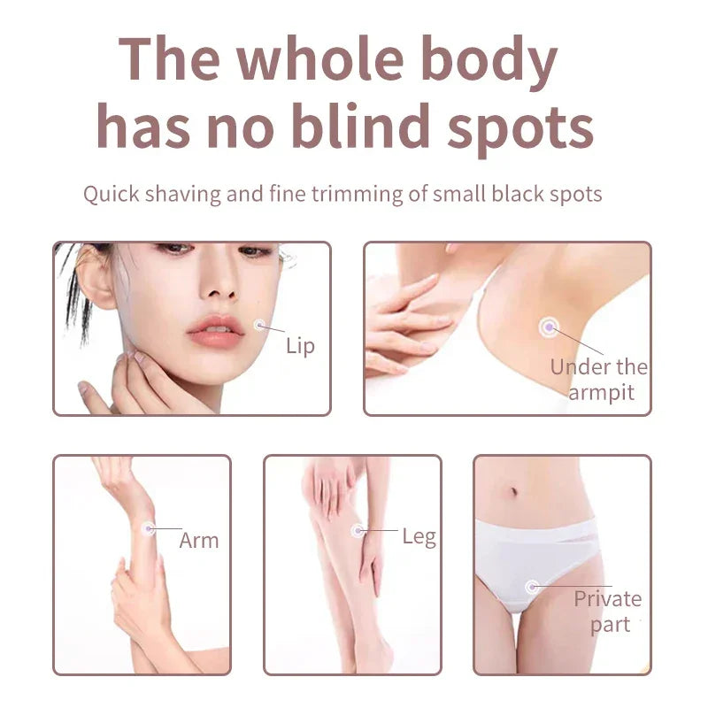 Painless Epilator Electric Shaver for Women Bikini Trimmer Facial Mustache Hair Removal Razor Ladies Face Underarm Legs Electric