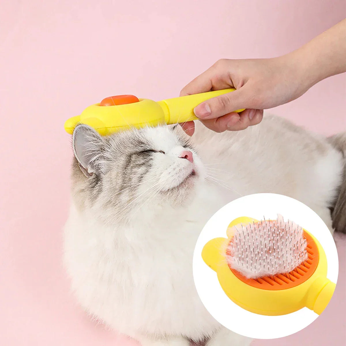 Pet  Hair Removal Cleaning Brushing Comb  One Click Cat Comb Massage Pet Beauty Cat Dog Floating Hair Massage Pet Comb