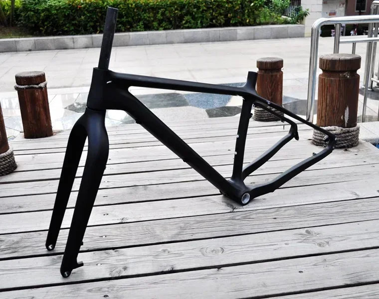 Carbon Fiber Snow Bike Beach Bike Mud Bike All Terrain Frame with 18 Inch Front Fork