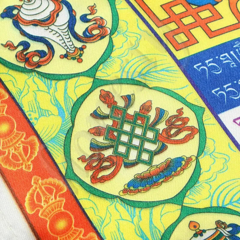 Tibetan Wind Horse Flag Buddhist Pray Prayer Flag For Buddhism Medicine Satin