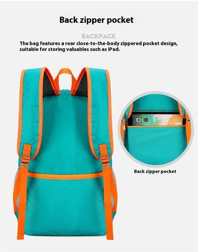 Outdoor Backpack Oxford Buden Mountain Riding Backpack Ultra Light Multifunctional Casual Foldable Backpack Large Capacity