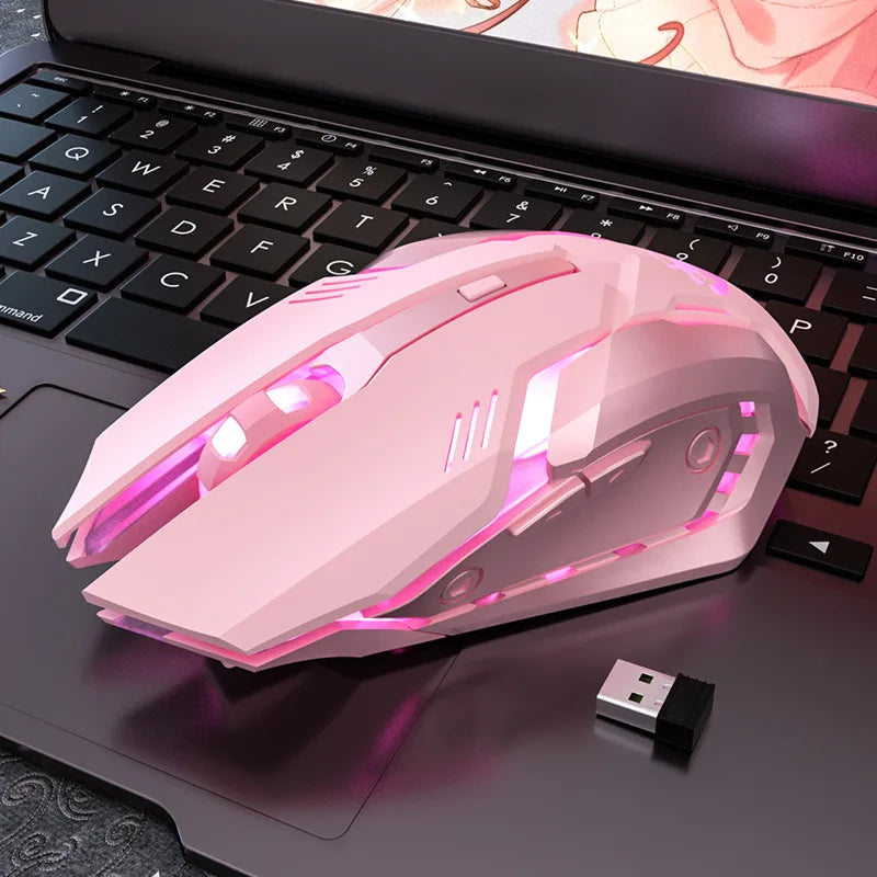 USB Wireless Gaming Mouse RGB Gamer Mouse 6 Buttons Mice Optical Office Computer Mouse For Desktop Laptop Ergonomic Mouse