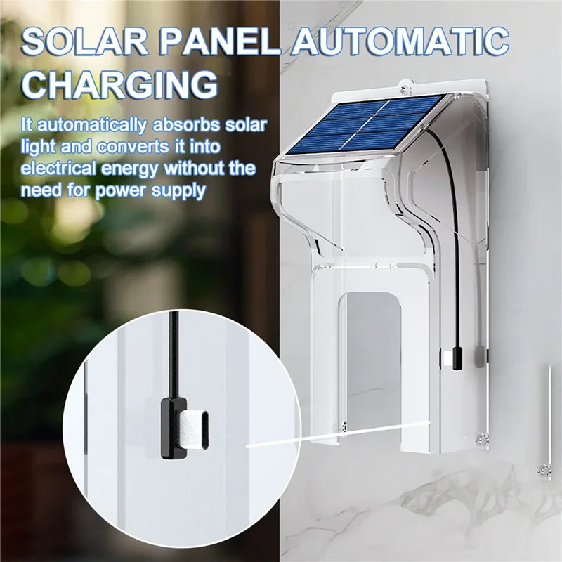 Outdoor Wireless Doorbell with Solar Cover Camera Wifi Digital Door Peepholes Waterproof Smart Home Intercom Video Eye Ring Bell