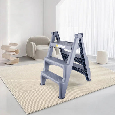 Large Load Capacity Plastic Folding Ladder Sturdy Portable Step Ladder for Home Garden Use