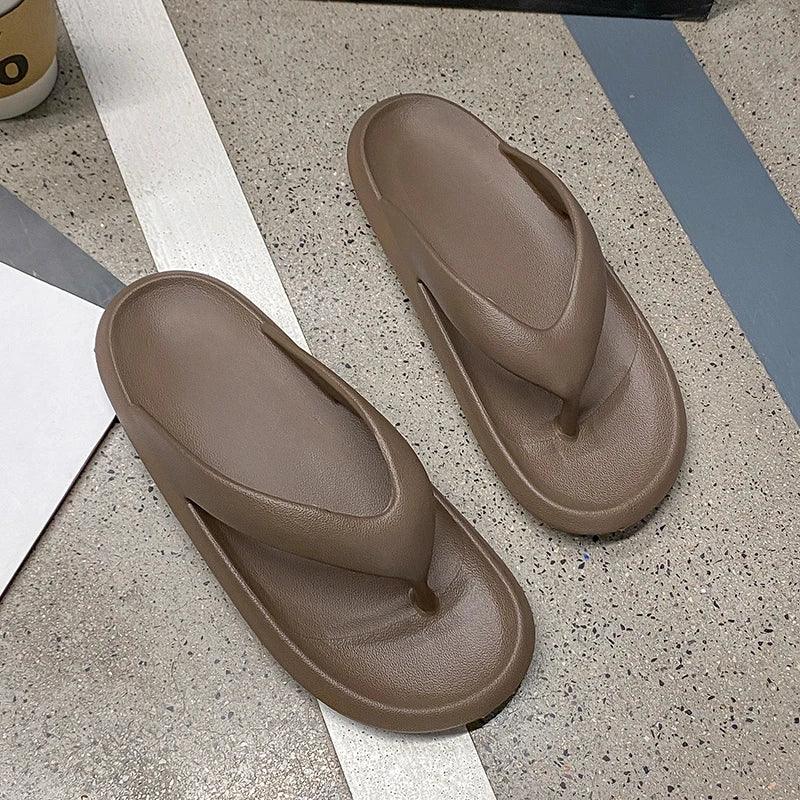 Women's Classy Flip-Flops for Women, Summer Flip-Flops for Beach Couples, New Thick-Soled Outer Wear Sandals for Men, Bathroom Bathing Non-Slip Slippers