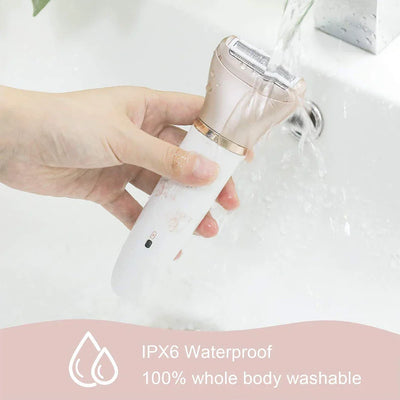 Electric Razor for Women, Painless 2 in 1 Wet & Dry Lady Shaver Portable Waterproof Bikini Trimmer Body Hair Removal