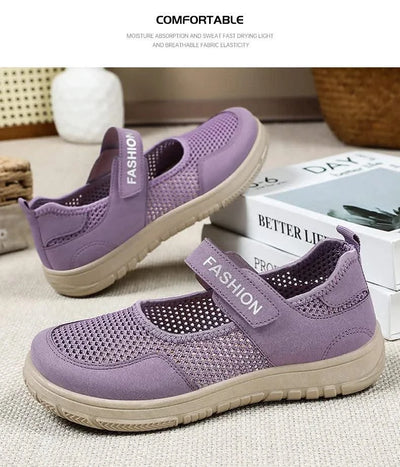 Women's Plus Size Wide Width Sandals Soft Sole Comfortable Mom Shoes Breathable Fabric Spring No Slip Chubby Feet Casual Walking