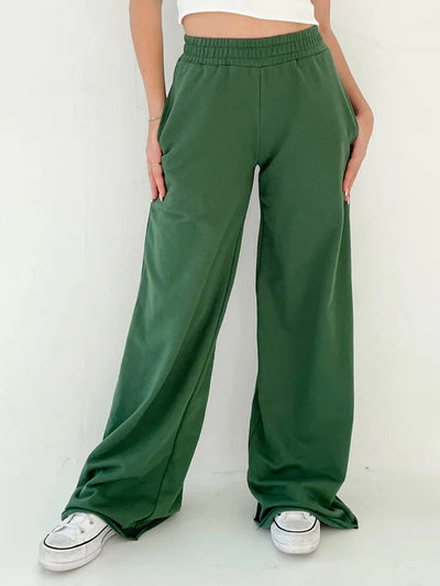2023 Wide Leg Sweatpants for Women Elastic High Waisted Pocket Baggy Sweat Pants Teen Girls Oversized Straight Leg Sweatpants