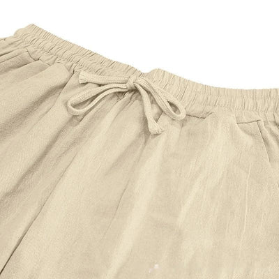 Men's Linen Wide-leg Pants for All Seasons Hip-hop Street Fashion Casual Pants Loose and Versatile Breathable Trousers for Men