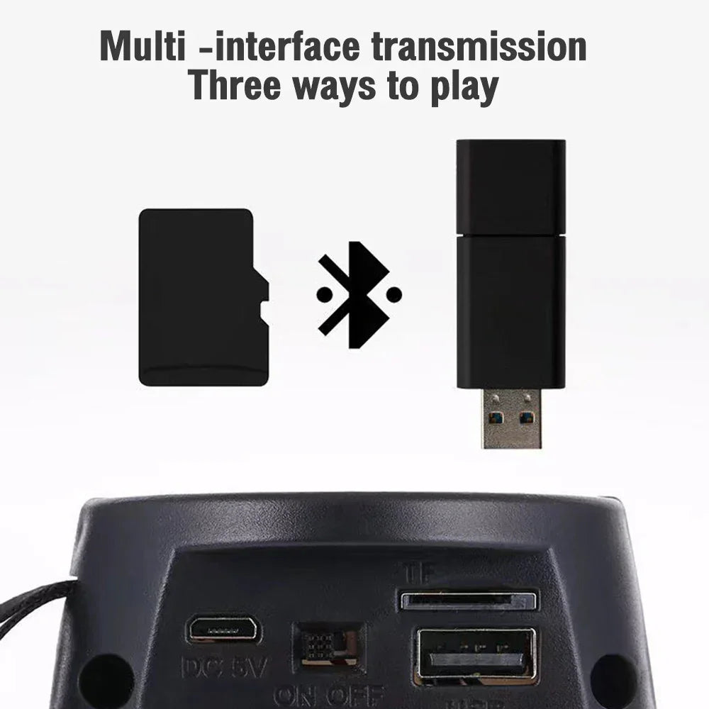 S12 Wireless Bluetooth Speakers Powerful Portable Sound Box Subwoofer Car Audio Bass MP3 Player Sound System LED Lights