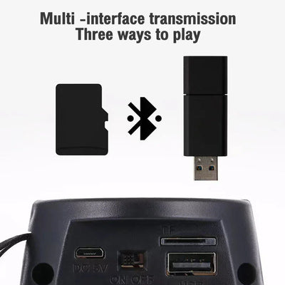 S12 Wireless Bluetooth Speakers Powerful Portable Sound Box Subwoofer Car Audio Bass MP3 Player Sound System LED Lights