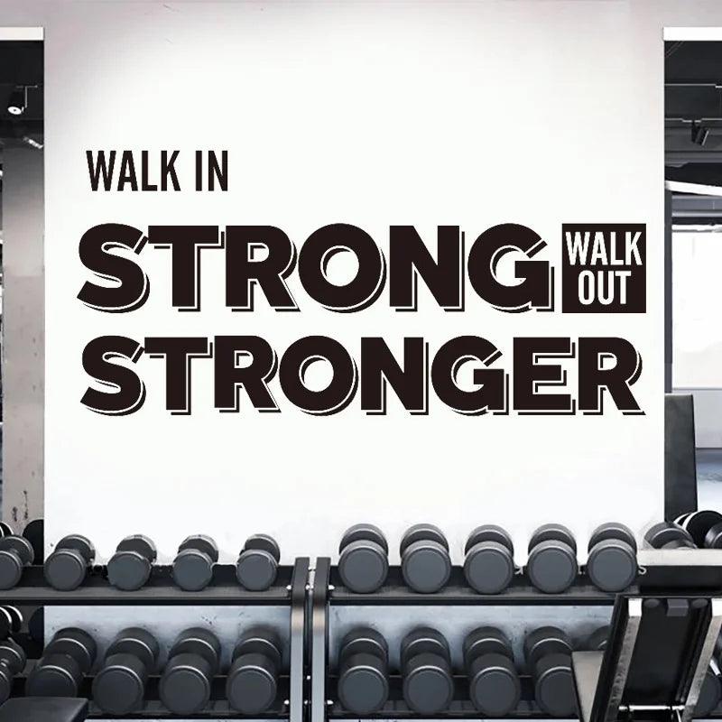 Gym decor ideas home be stronger than your excuses exercise train workout quotes gift home office decor 2320