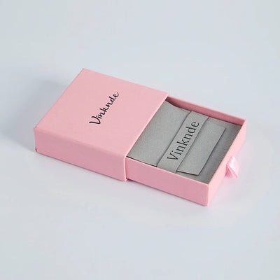 Custom Logo Luxurious Jewellery Packaging Pouch Printed Cardboard Drawer Box Fashion Jewelry Rings Packaging Box With Suede Bag