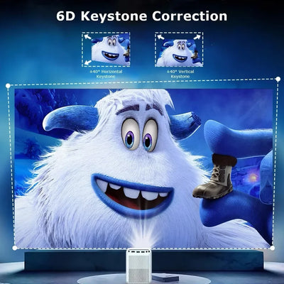 4K Mini Projector for Phone Portable Android Wifi Bluetooth Connection Home Cinema Full HD 1080P Home Theater LCD Projector