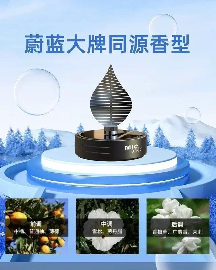 Car aromatherapy perfume car premium sense of niche rotating solar gold leaf net red new