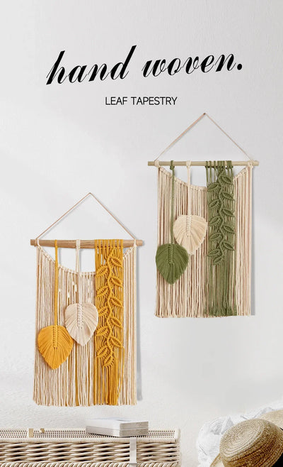 Home Decor Tapestry Handwoven Wall Hanging Living Room Guesthouse Wall Cover Tassel Ornament Craft Weave Stylish Wall Art