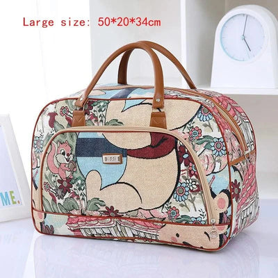 Fashion Cartoon Print Travel Bags for Women