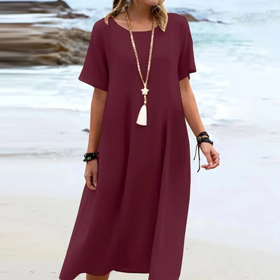 Summer Dresses 2025 Plus Size Loose Flowing Long Skirt Maxi Dresses Women Birthday Daily Commute Dress For Women Vestidos Midi