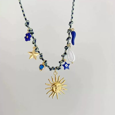 Handmade Scarf Choker Necklace for Women Girls New Fashion Fish Baroque Pearl Pendant Necklace Bohemian Vacation Necklace Gifts