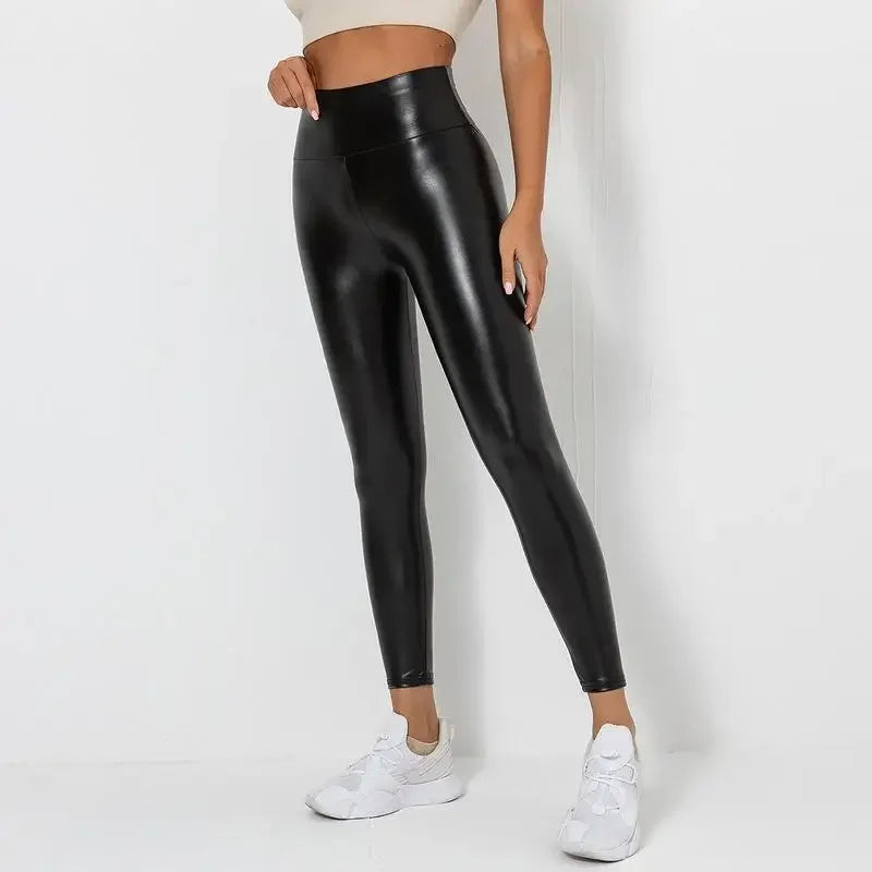 PU Faux Leather Leggings For Women
