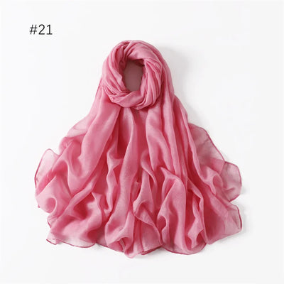 New Cotton Linen Scarf For Women Girls Students Autumn Classic Solid Color Scarves Retro Soft Foulard Viscose Female Wrap Shawls
