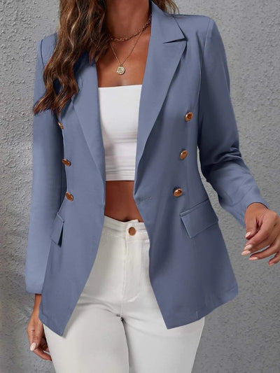 New in Autumn Winter New Blazers for Women Clothing Autumn and Winter Solid Color Fashion Casual Suit Slim Blazers Women