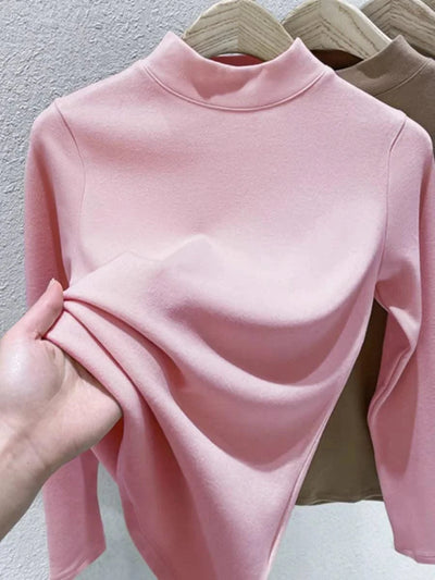 Thermal Underwear Long Sleeve T-shirt Women Cropped Tops