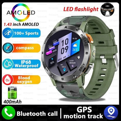 Outdoor Smart Watch Men 1.43'' HD AMOLED