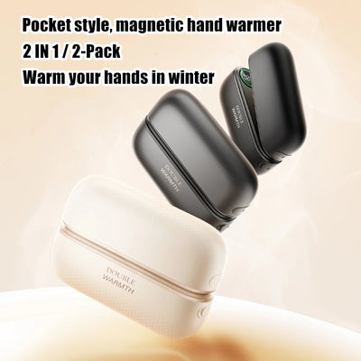 Hand Warmers Rechargeable 2 Pack Magnetic Electric Hand Warmer With Digital Display Portable Pocket Heater Warm Gift For Outdoor