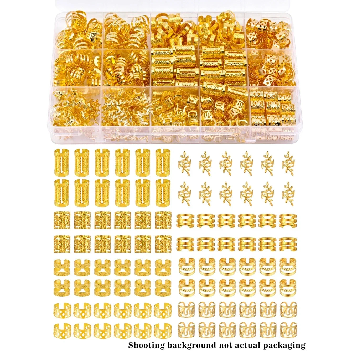 220pcs Hair Accessories, Loc Jewelry For Braids, Women's Hair Jewelry, Metal Hair Ring Cuff For Dreadlocks Accessories