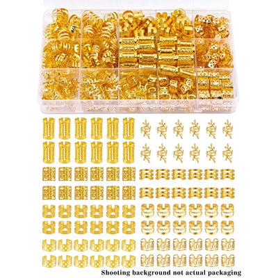 220pcs Hair Accessories, Loc Jewelry For Braids, Women's Hair Jewelry, Metal Hair Ring Cuff For Dreadlocks Accessories