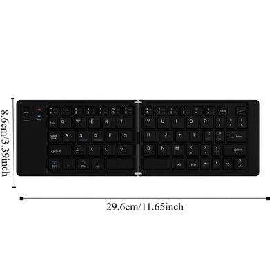 Mini Wireless Folding Keyboard Slim Design Lightweight Bluetooth Keyboard Portable Rechargeable Foldable Keyboard Notebook