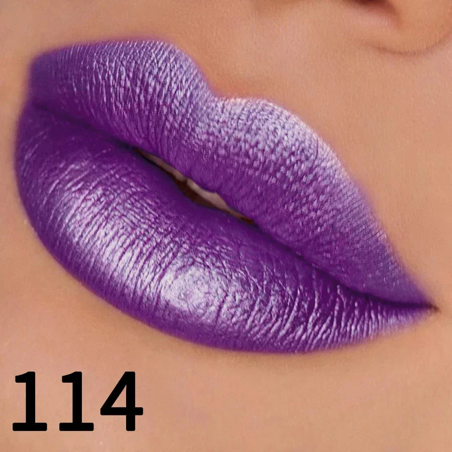 19 colors glitter lipstick hydrating red pink sparkling shine lip color highly pigmented lip tints metallic finish lip makeup