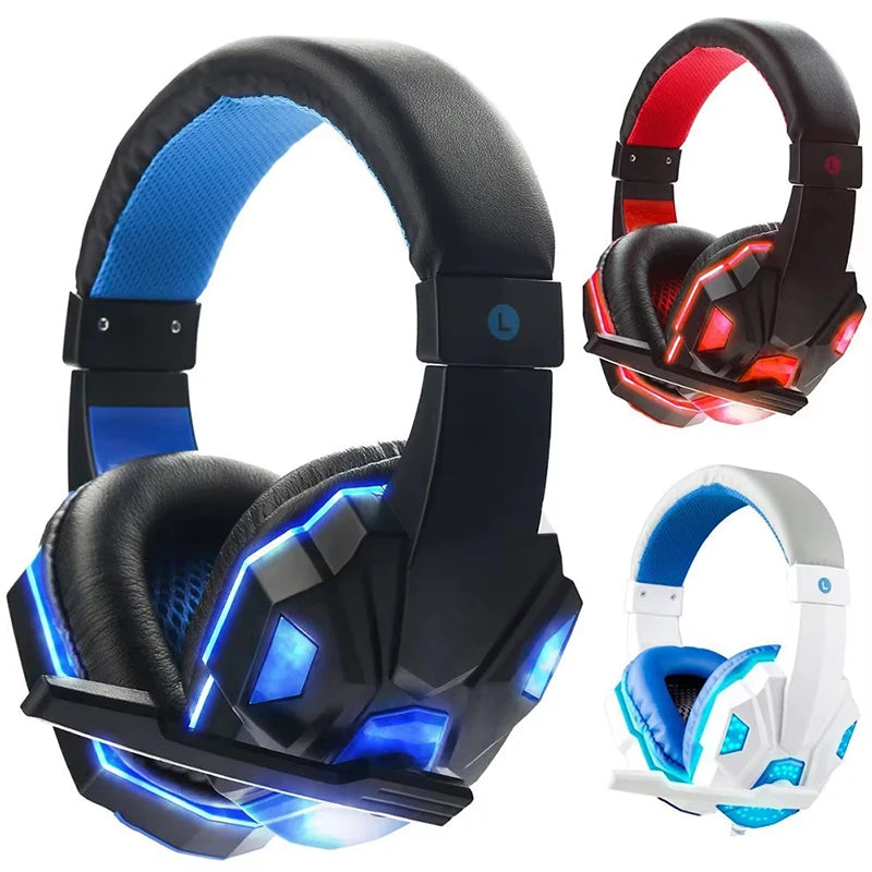 3.5mm Wired Gaming Headphones Game Headset Noise Cancelling Earphones with Microphone Volume Control for Switch Laptops Computer