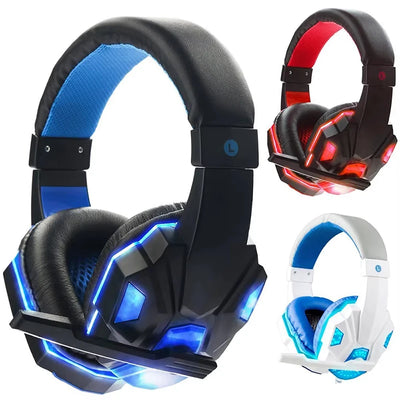 3.5mm Wired Gaming Headphones Game Headset Noise Cancelling Earphones with Microphone Volume Control for Switch Laptops Computer
