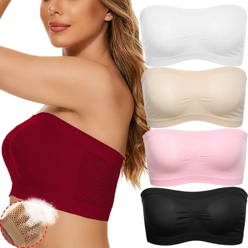 Summer Strapless Women's Sexy Mesh Bra