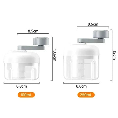 Multifunctional Vegetable Chopper Small Food Processor Manual Hand-Cranked Food Chopper Mincer Tool Garlic Kitchen Items