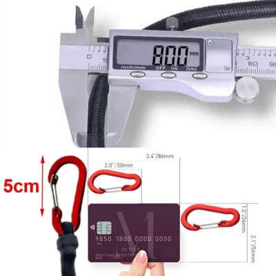 1PC Elastic Tie Rope Mountaineering Buckle Hook Canoe Bike Luggage Packaging Rope Camping Accessories