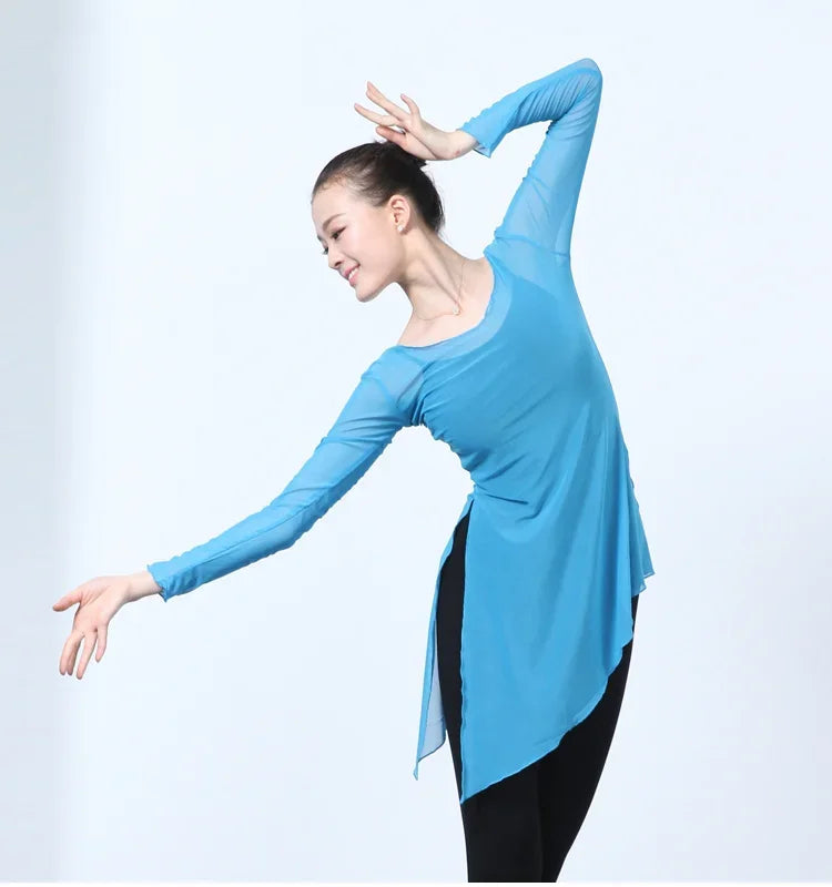 New fashion woman Classical Dancing clothes ballet Dance dress Adult Dance Practice clothes Elastic long sleeve Dance clothes