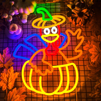 Turkey Thanksgiving Neon Sign Usb Power Supply Wall Decor for Thanksgiving Happy Children'S Gifts Home Party