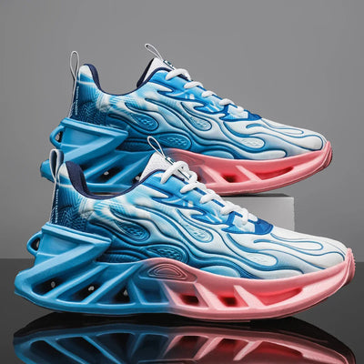 New women's running shoes, mesh breathable running shoes, casual sports shoes, soft soled blade shock-absorbing shoes