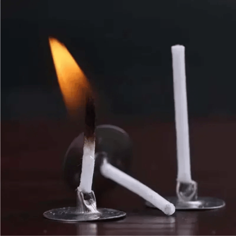 100pcs waxed cotton candle wicks set with stand original smokeless soy oil wax core woven making candles supplies