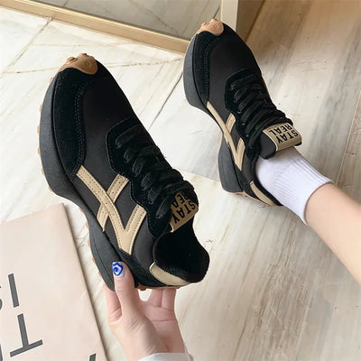 2025 Women Sneakers Platform Shoes New Fashion Leisure Light Anti-slip Black Running Shoe Fashion Designer Women Shoes