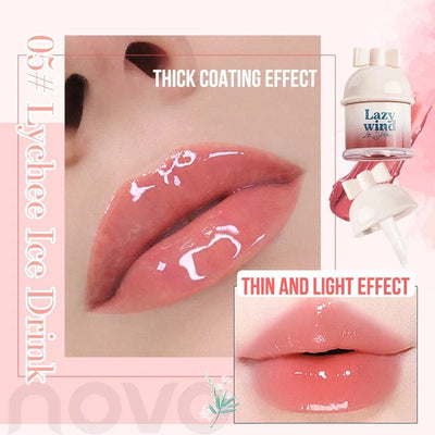 Mirror Gloss Jelly Lipstick, Long Lasting Waterproof Lip Glaze, Contains butter from avocado trees and sunflower seed oil